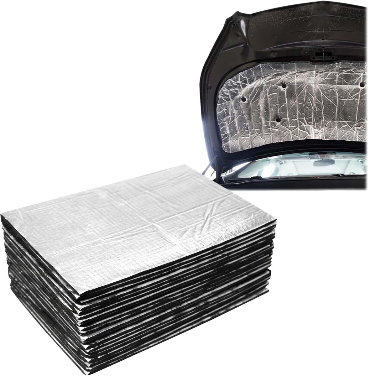 Dailygoods - 15 Stuks Zelfklevende Isolatiemat voor Auto - Geluidsisolatie en Warmte-isolatie