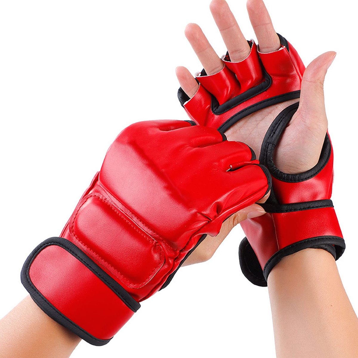Dailygoods - Kickboks Bokshandschoenen voor Volwassenen in Rood
