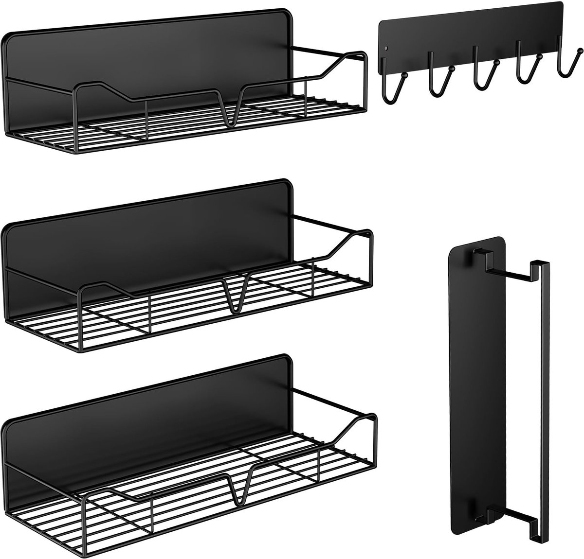 Dailygoods - 5 Pack Magnetisch Specerijenrek - Ruimtebesparende Oplossing voor je Keuken