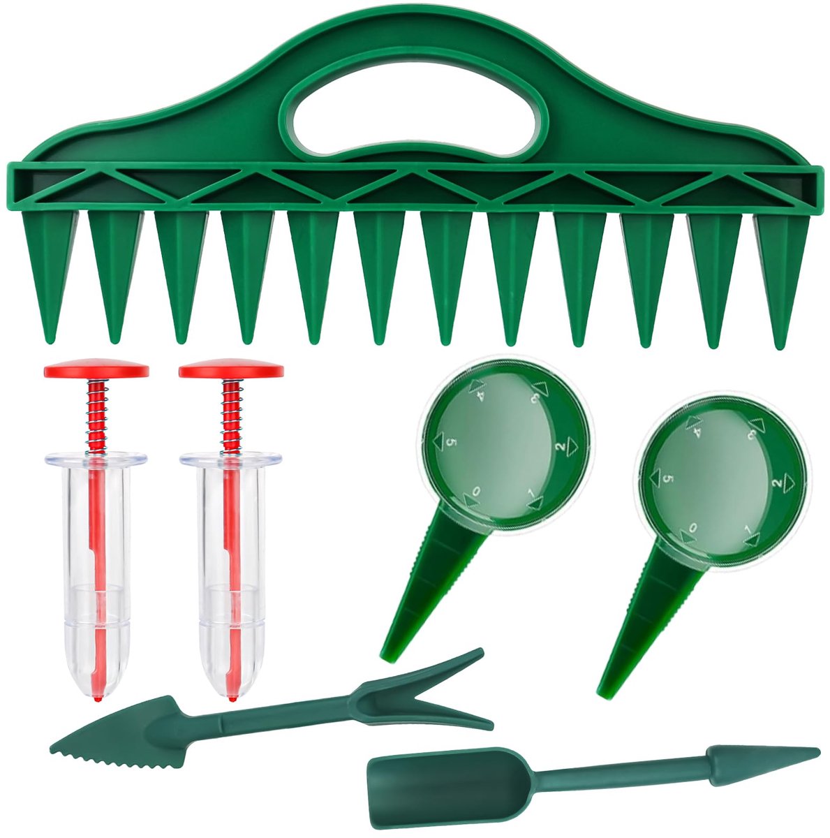 Dailygoods - Set van 7 Zaaihulp Zaadverdeler met 12 Gaten voor Planten en Zaden