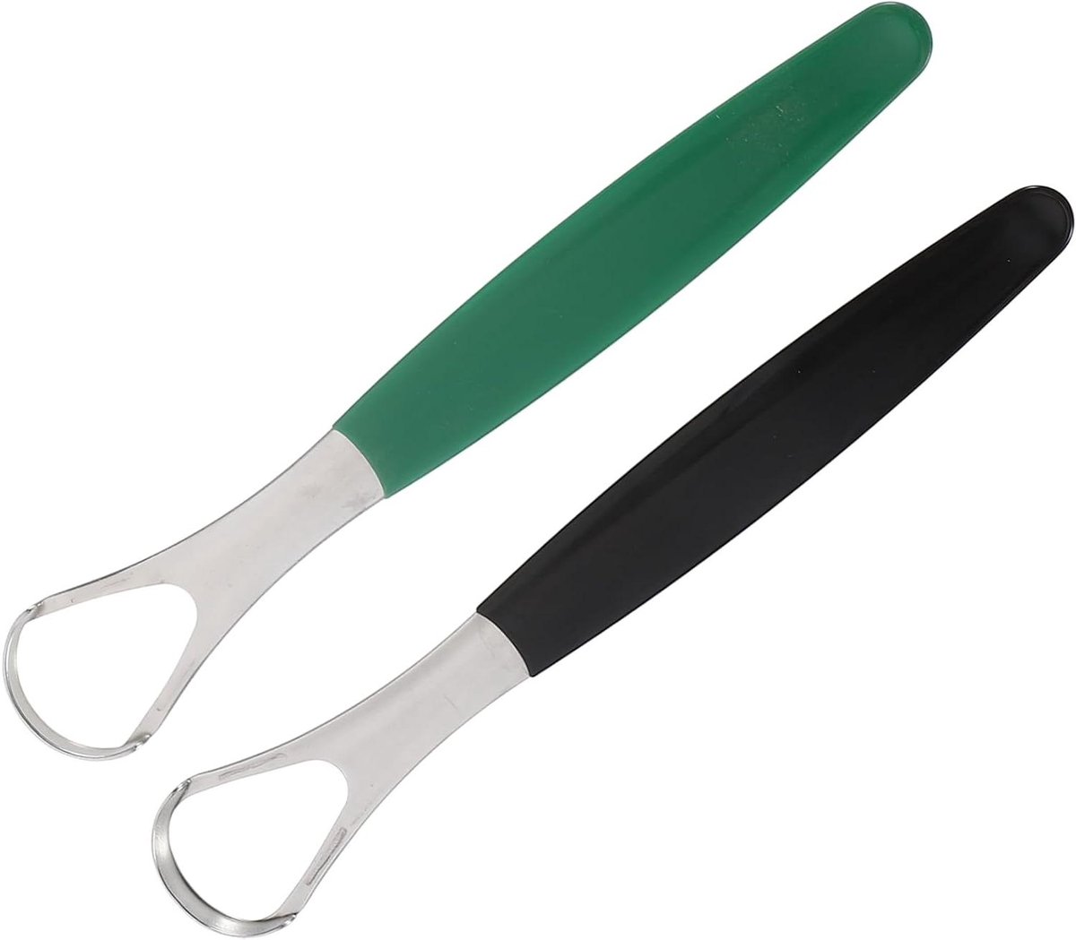 Tonde Scrapers - Mondreiniger Hulpmiddel - Frisse Adem - Set van 2 - 14.7 cm - Zwart