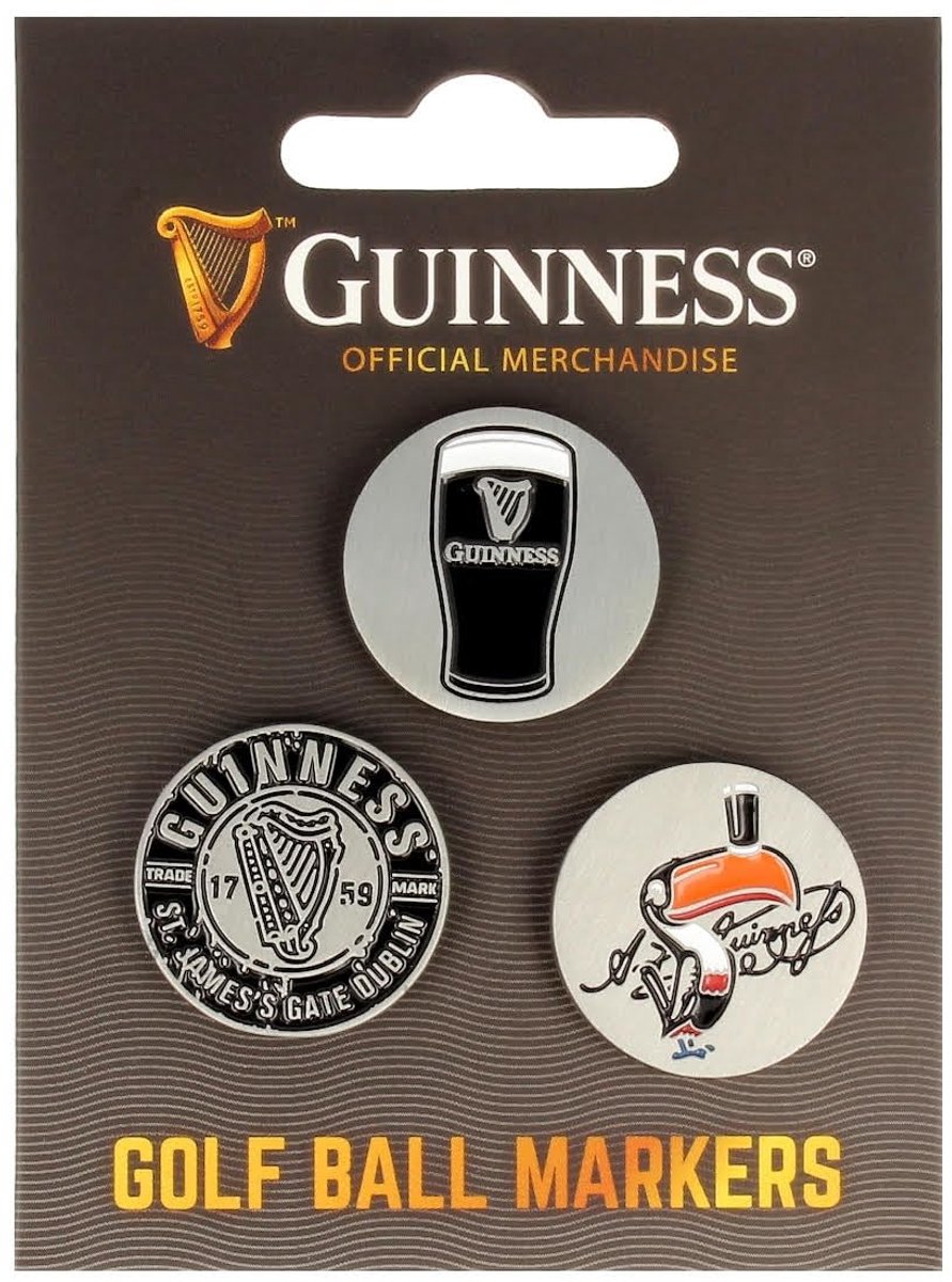 Dailygoods - Officiële Guinness Golfbal Markers - Hoogwaardig metaal met logo