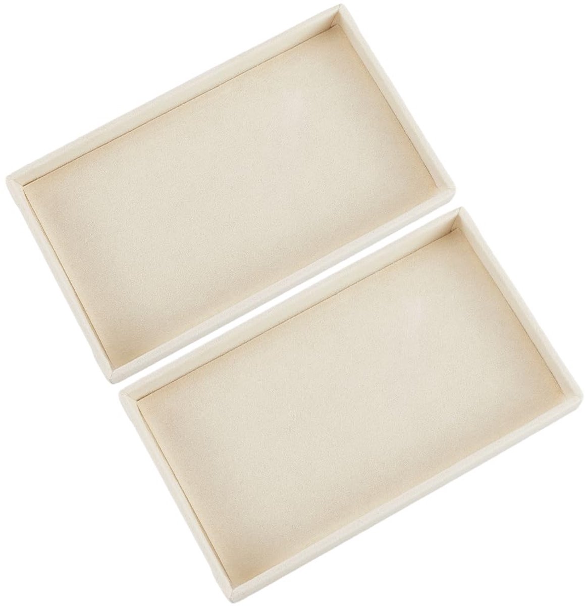 Dailygoods - 2 Stuks Lege Fluwelen Sieraden Doos - Organizer voor Ringen, Oorbellen en Armbanden