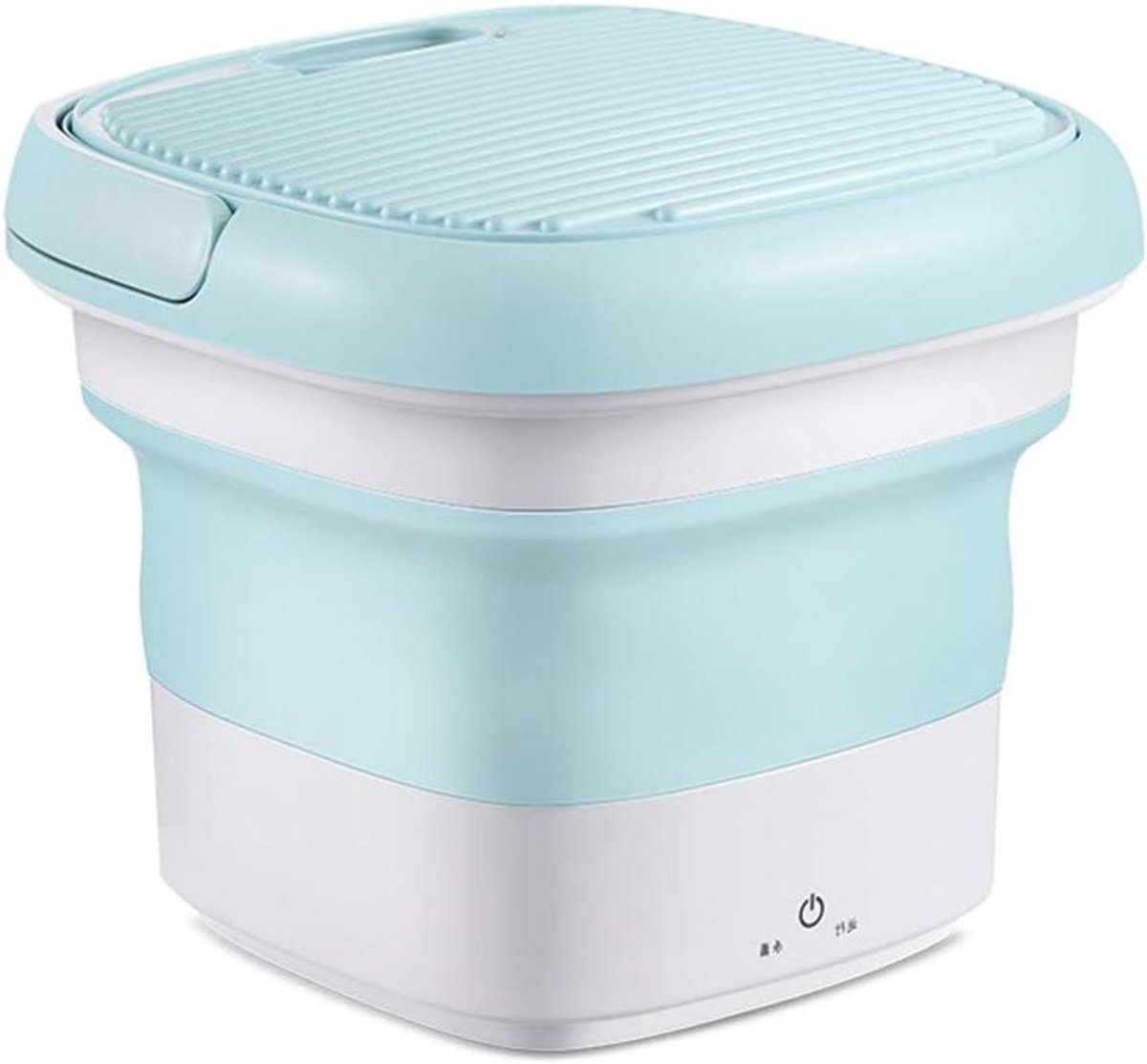 Mini Opvouwbare Wasmachine Draagbare Turbo Wasmachine Hygiënisch Wassen Ultrasone Turbine Compact Formaat Cyaan