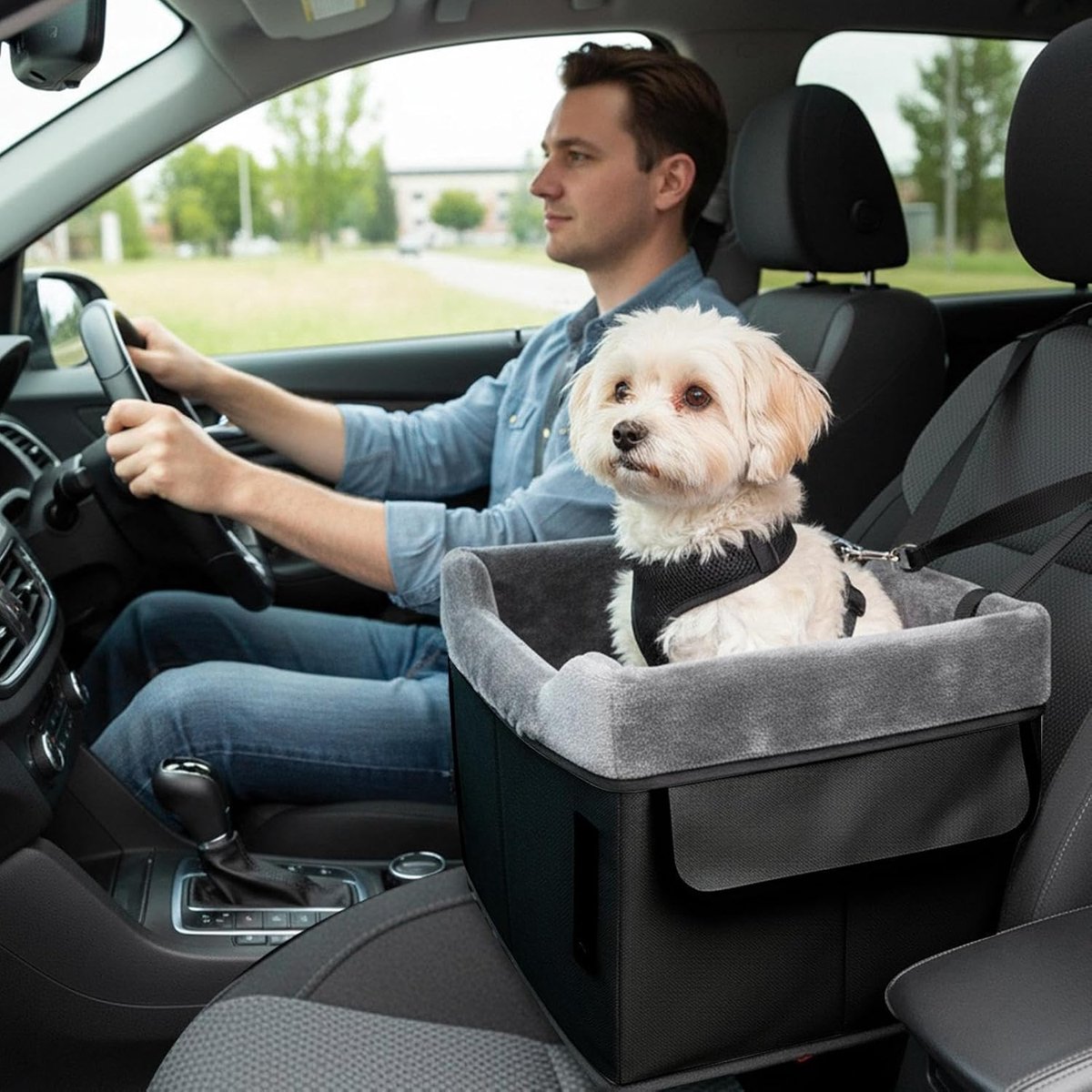 Huisdier Autostoel - Reisbed Auto - Veilig Reizen - Waterbestendig & Wasbaar - Voor Huisdieren < 11kg - Zwart