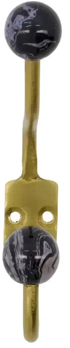 House Doctor Haak Ball Zwart Wit 13cm - 2 stuks