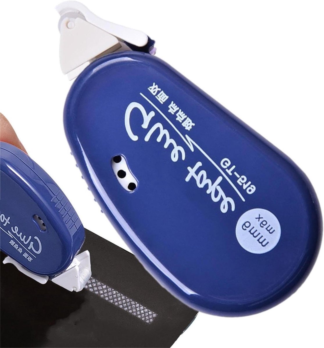 Dubbelzijdige lijmroller - Plakroller dispenser - Knutselen en projecten - Schoon en zonder resten - 128 cm - Wit