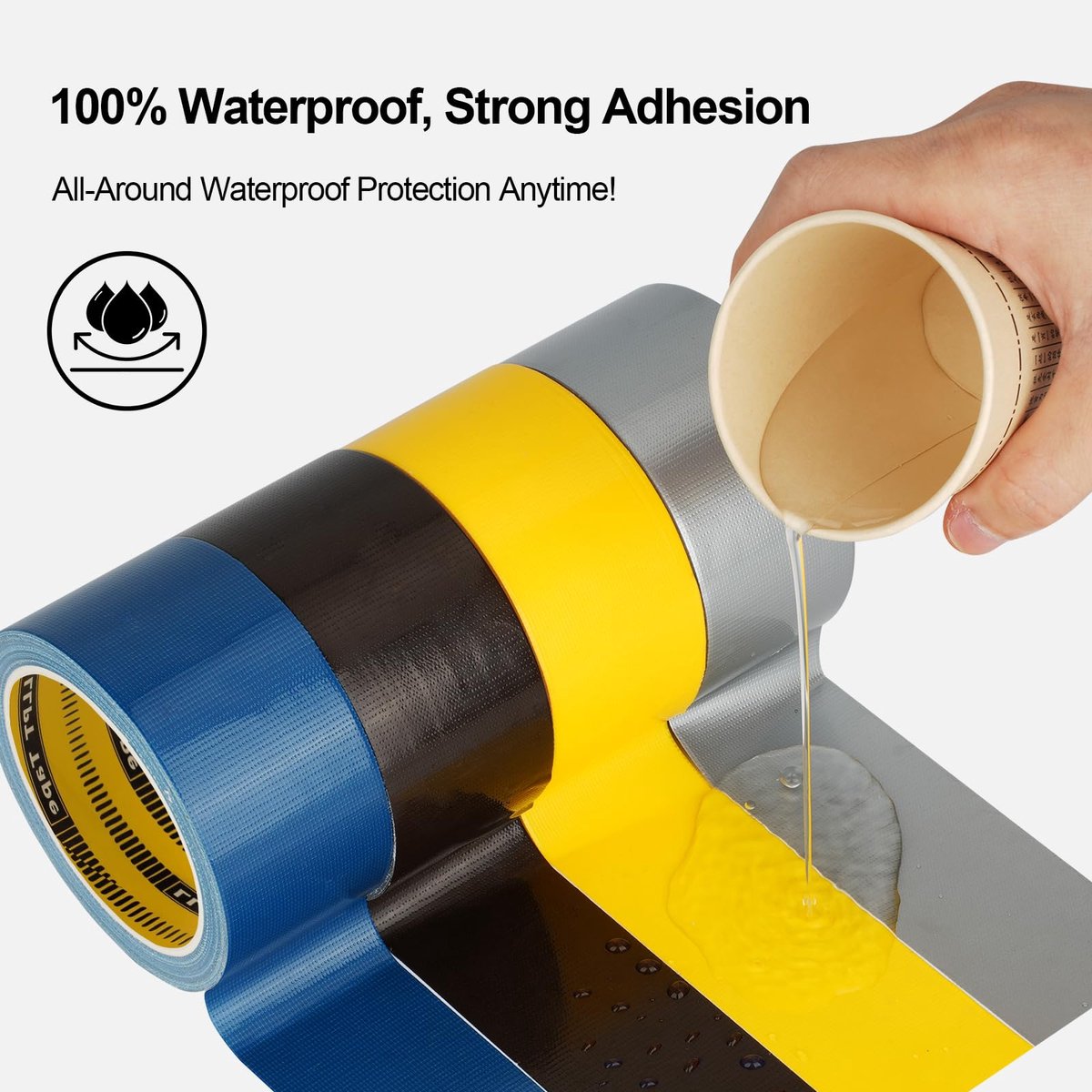 SnelShoppen - Duct Tape Premium Grade 2.36 Inch x 108 Voet x 11 Mil Sterke Zelfklevende Tape Kleur Zilvergrijs - Ideaal voor Klussen, Creatieve Projec