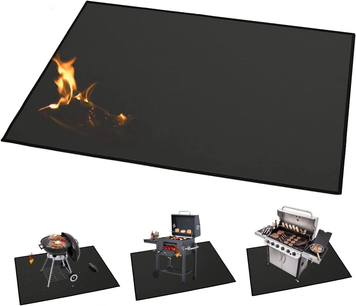 Grillmat 150 x 102 cm - Waterdicht, Oliebestendig, Vuurvast - Herbruikbare Onderlaag voor Buiten - SnelShoppen