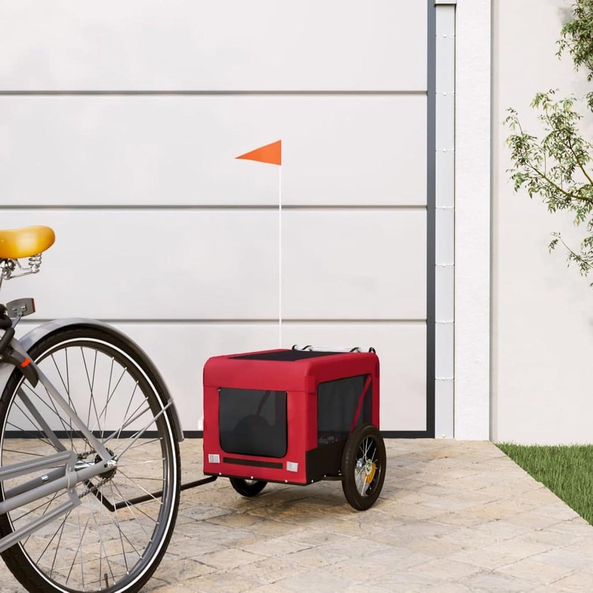 Fietskar voor Huisdieren - Hondenkar Aanhanger - Veilig Vervoeren - Waterafstotend Oxford - 69.5 x 44 x 10.5 cm