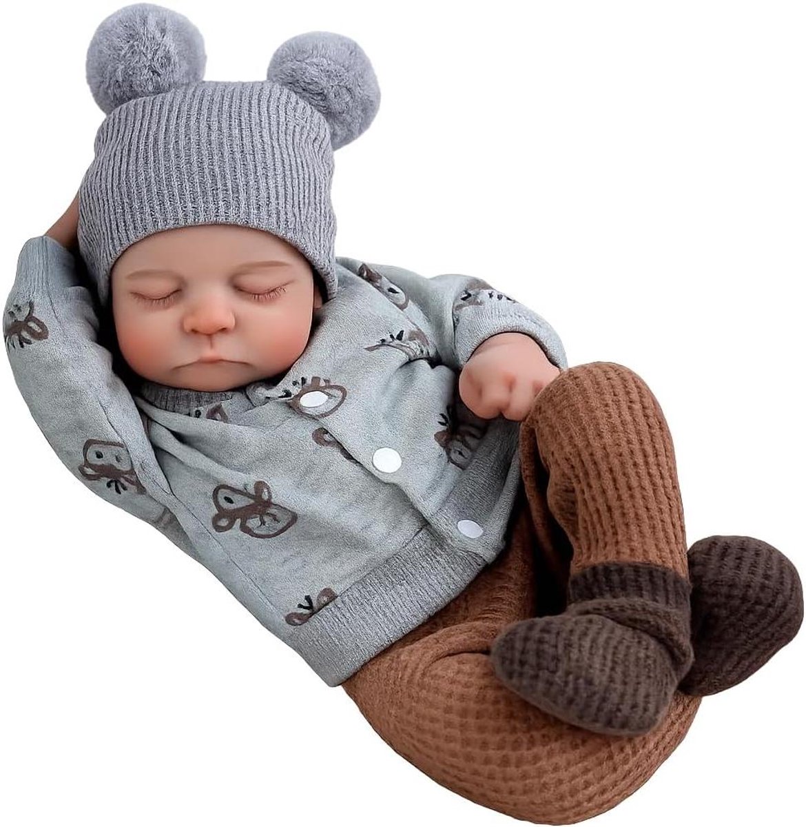 Reborn pop mannelijk - Levensachtige baby Pasgeboren pop - Spelen met poppen - Compleet lichaam van vinyl - 50 cm
