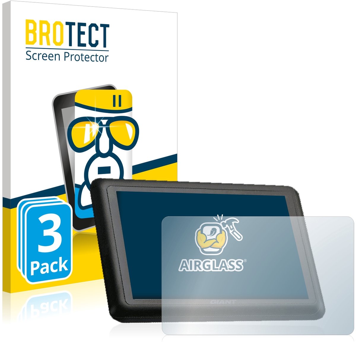 Screenprotector 3 Stuks voor Giant RideControl Charge Beschermglas transparant