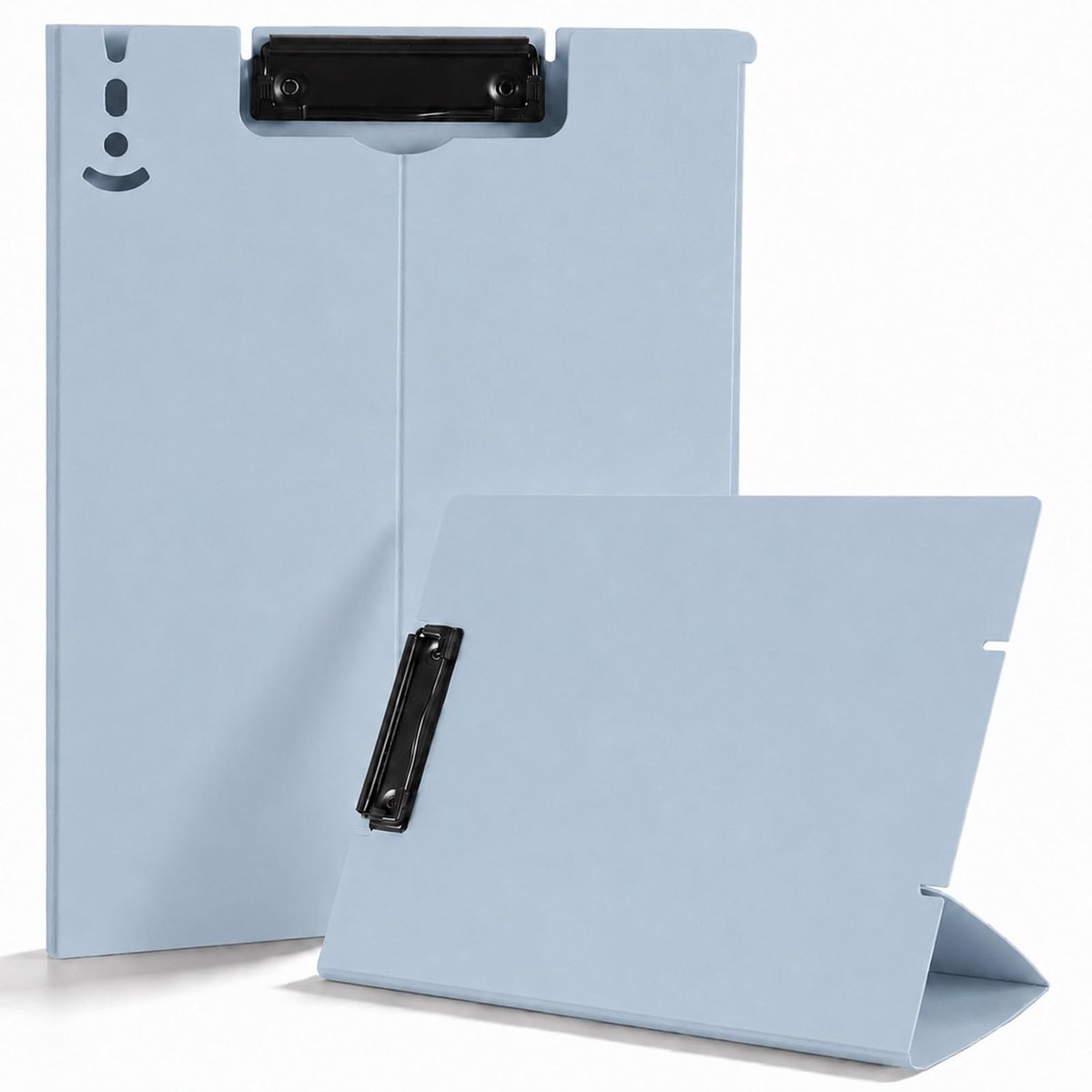 Staande Clipboard A4 met Standaard - Opvouwbare Documenthouder met Metalen Klem - Verstelbare Schrijfmap en Bureau Organizer voor School Kantoor Vergadering en Studie - Blauw