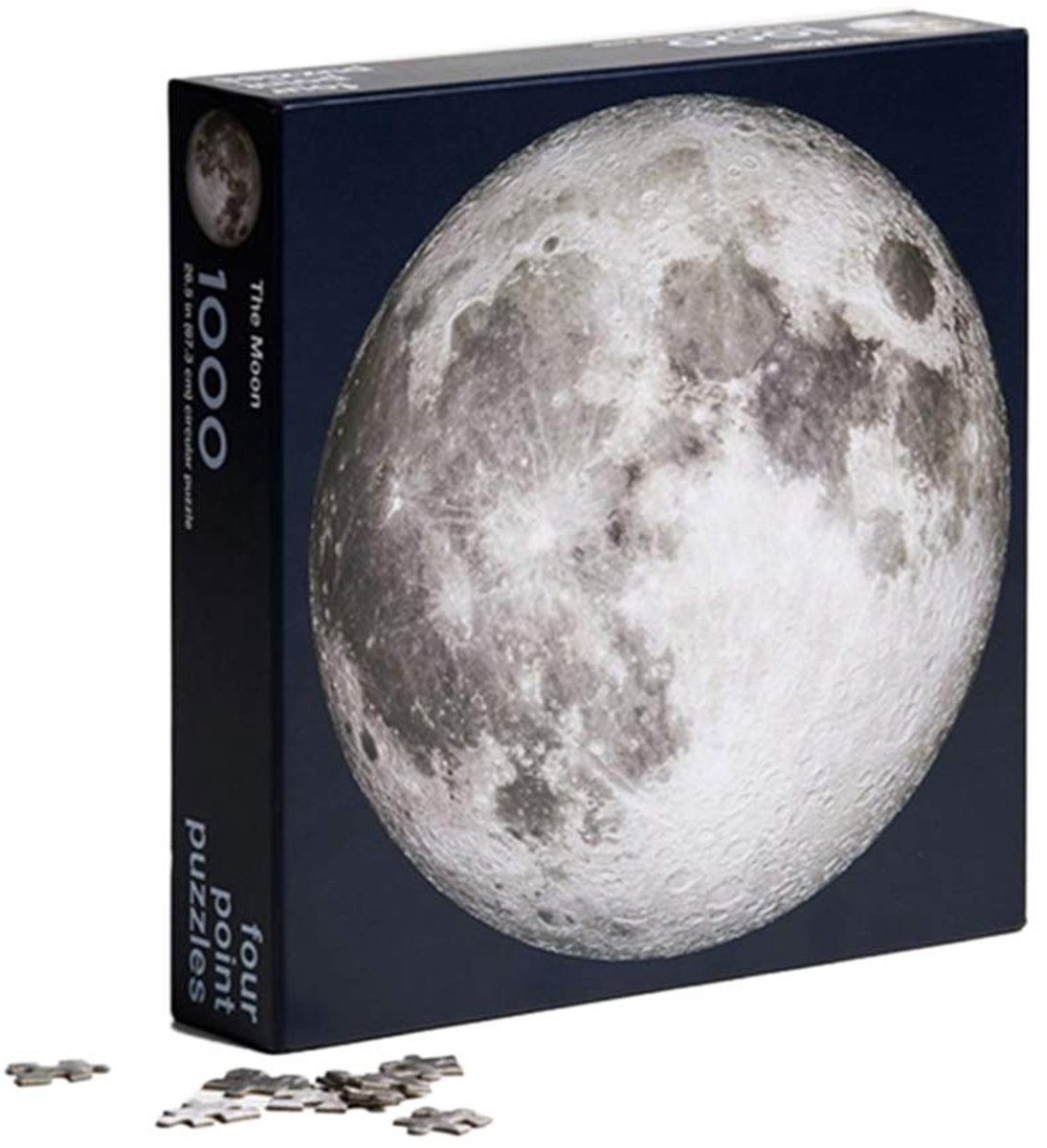 Dailygoods - 1000 Stuks Rond Puzzel - Aarde en Maan Thema - Educatief Speelgoed voor Volwassenen en Kinderen