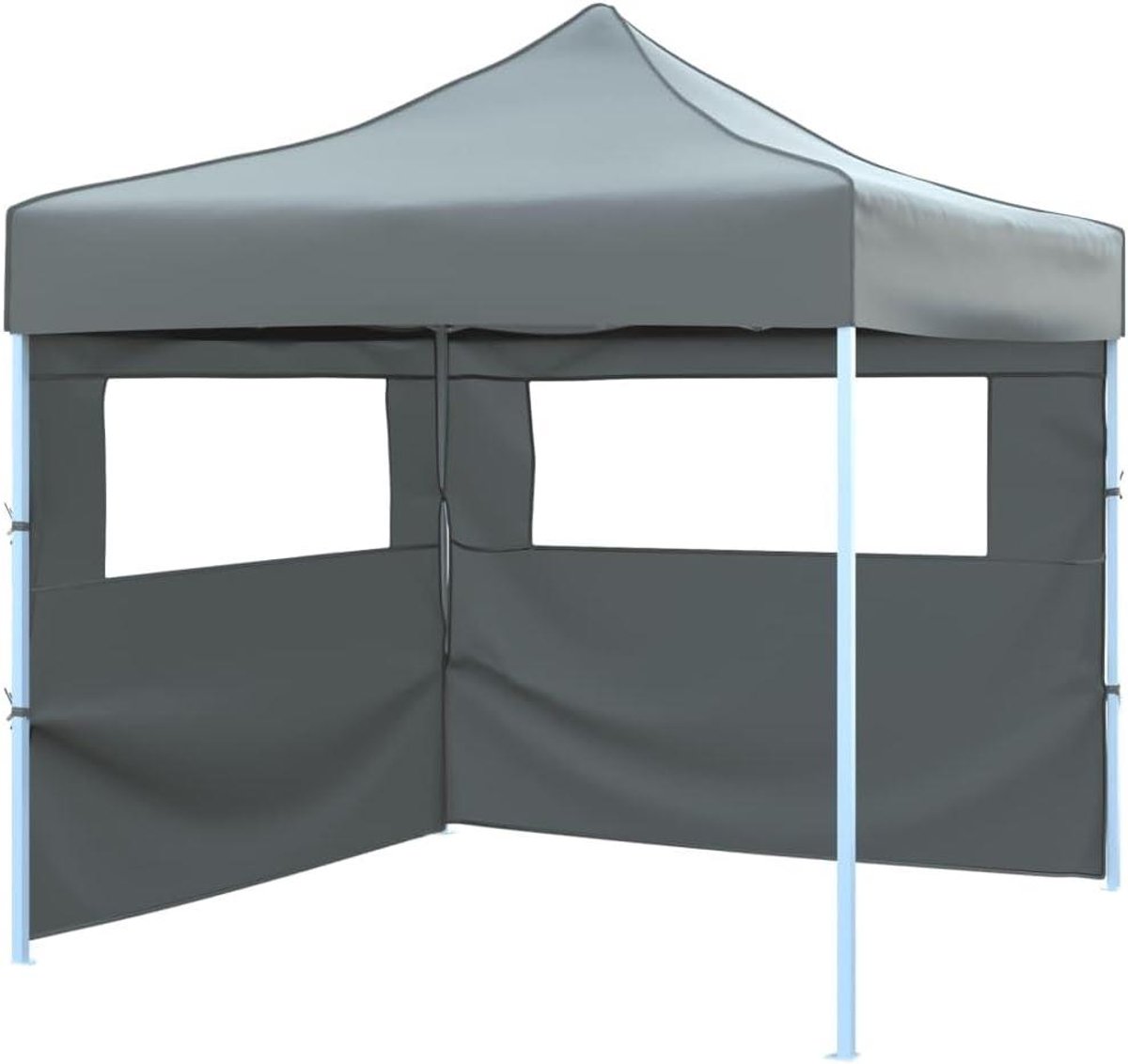 Vouwtent Partytent - Pop-up Paviljoen - Feesten Organiseren - Waterdicht Uv-bestendig - 3 x 3 m - Antraciet