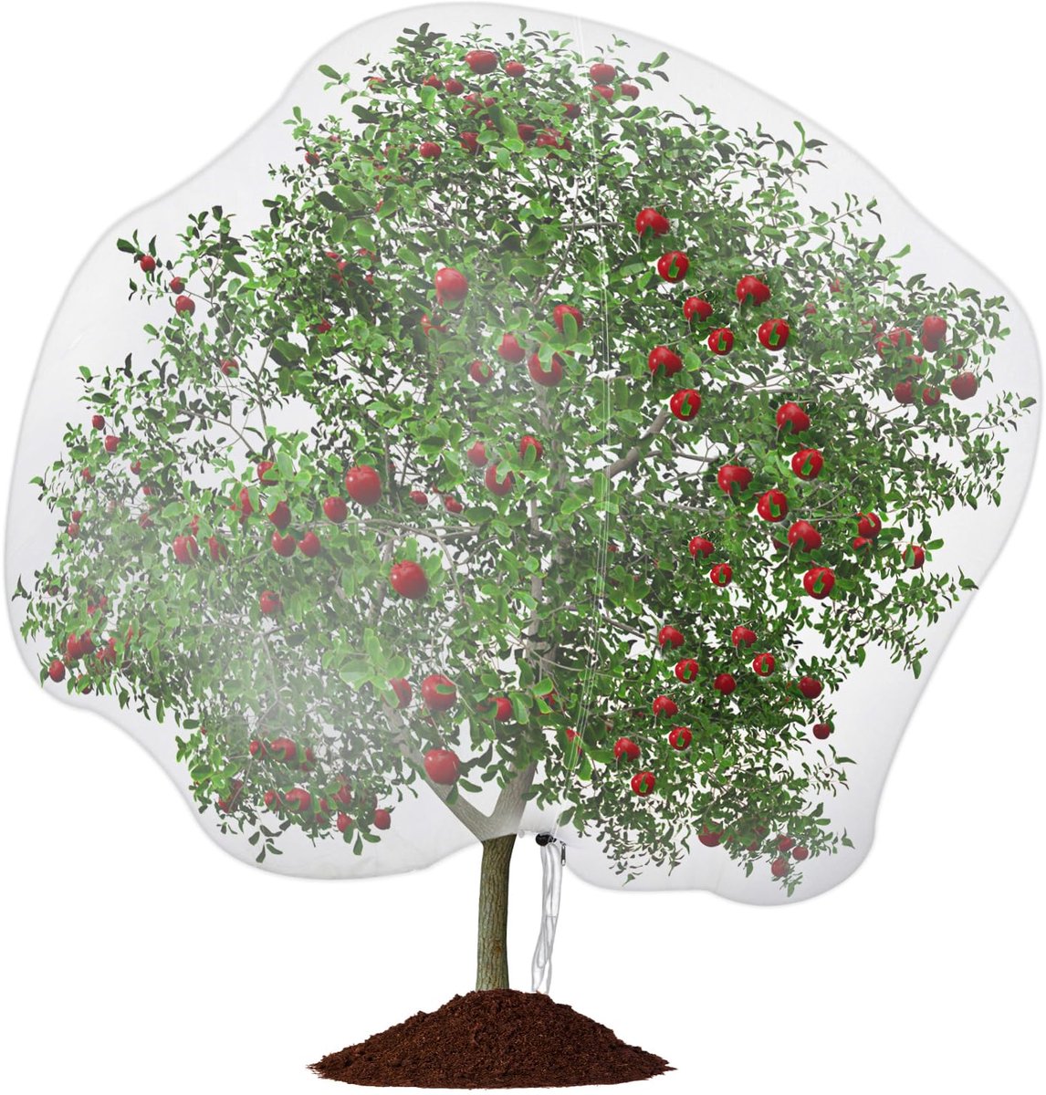 SnelShoppen - Fippy Boomnetzakken Tuinbescherming met Rits en Trekkoord - Insectennetten voor Planten in de Tuin 1, 9,8 × 9,8 FT - Ideaal voor Groente