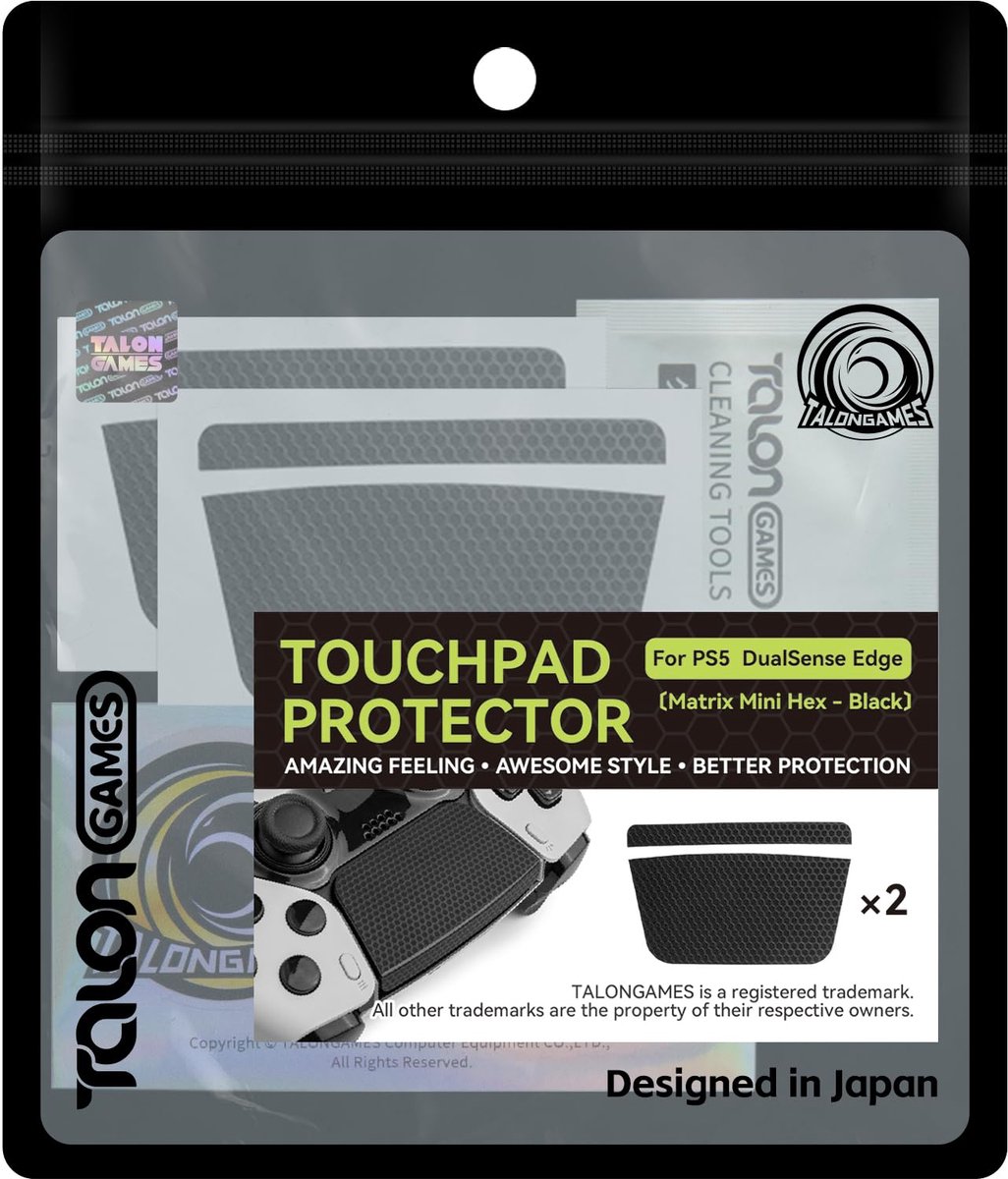 SnelShoppen - Touchpad Skin voor PS5 Dualsense Edge Controller - Verbeterde Textuur, Voorgesneden, Eenvoudig Aan Te Brengen - Matrix Mini Hex - Besche