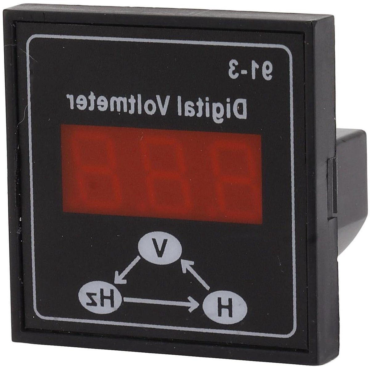 Digitale Voltmeter - Spanningsmeter Frequentiedetector - Real-time Monitoring - 3-cijferig LED-display - 90-450V - Zwart