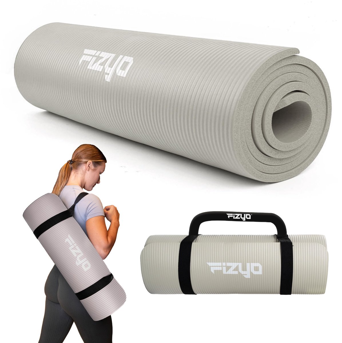 SnelShoppen - Dikke Grote Yogamat 190x100cm, Antislip NBR-schuim, Duurzaam Synthetisch Rubber voor Pilates, Gymnastiek, Fitness en Ontspanning, Geschi