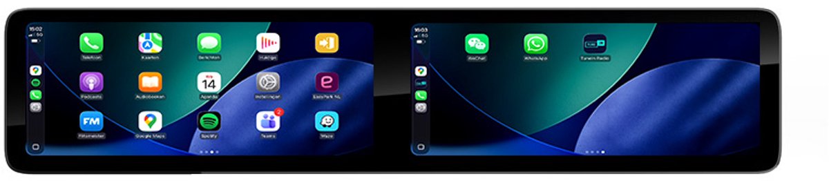 CarPlay autoradio geschikt voor Mercedes CLA | 2012 t/m 2015 | Cartronix CTX-116111C | 2012 2013 2014 2015 | Dual-Screen | NTG 4.5 | 10.25 + 10.25 inch | Draadloos Apple CarPlay & Android Auto | 8GB + 128GB | Bluetooth & Wifi