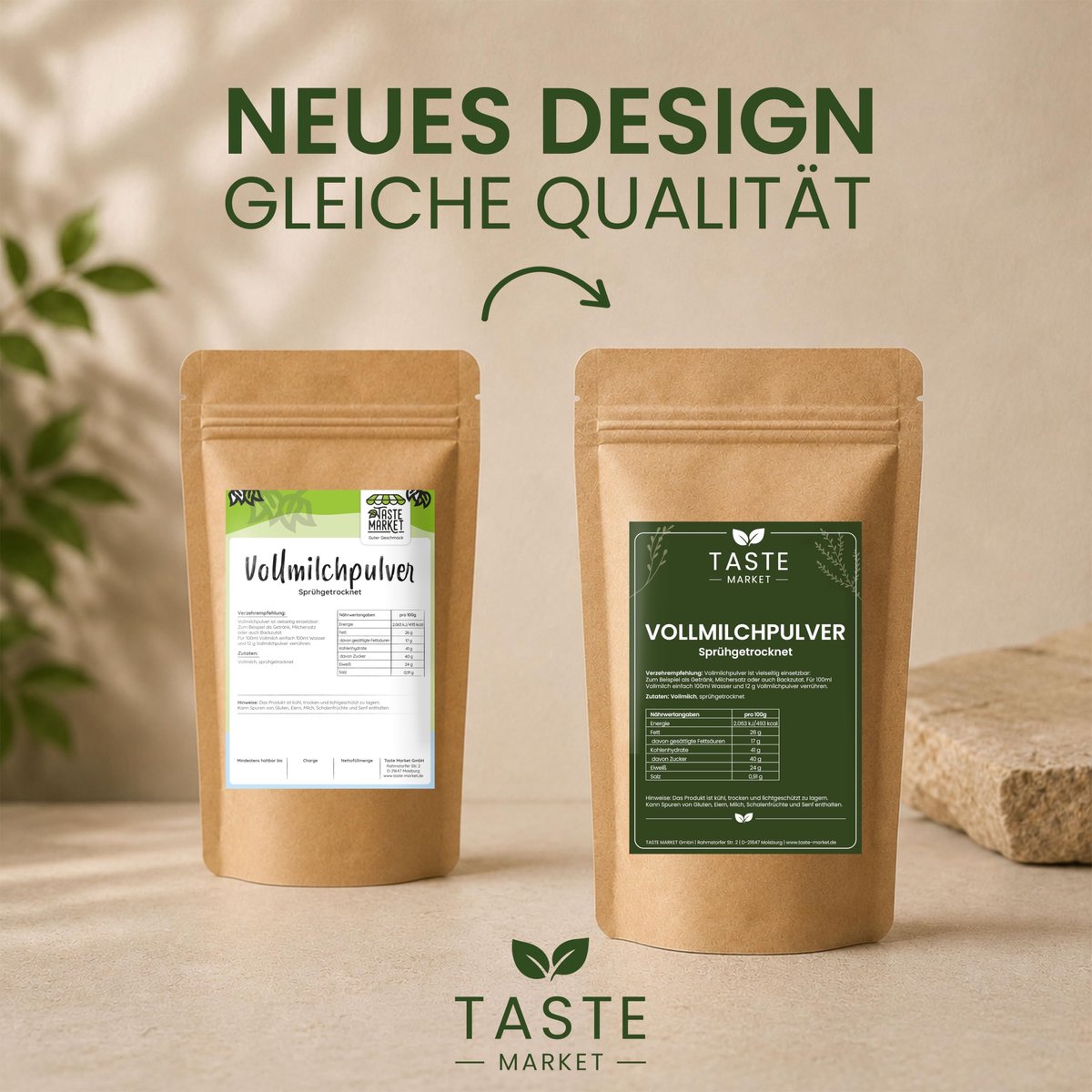 SnelShoppen - Vollmelkpoeder 1 kg | 26% vet | Gedroogde melk spuitgedroogd | Ideaal voor camping, reizen en noodreserve | Volle melkpoeder voor heerli