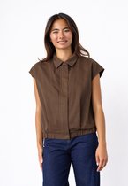 SisterS point Gilet Edith Ve 20209 D.chocolate Dames Maat - XS