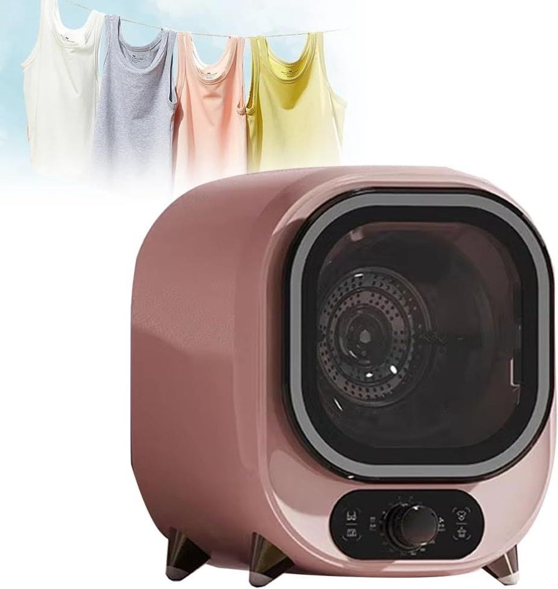 Mini wasdroger Kleine droger Snel kleding drogen Stil en compact 08 kg capaciteit Roze