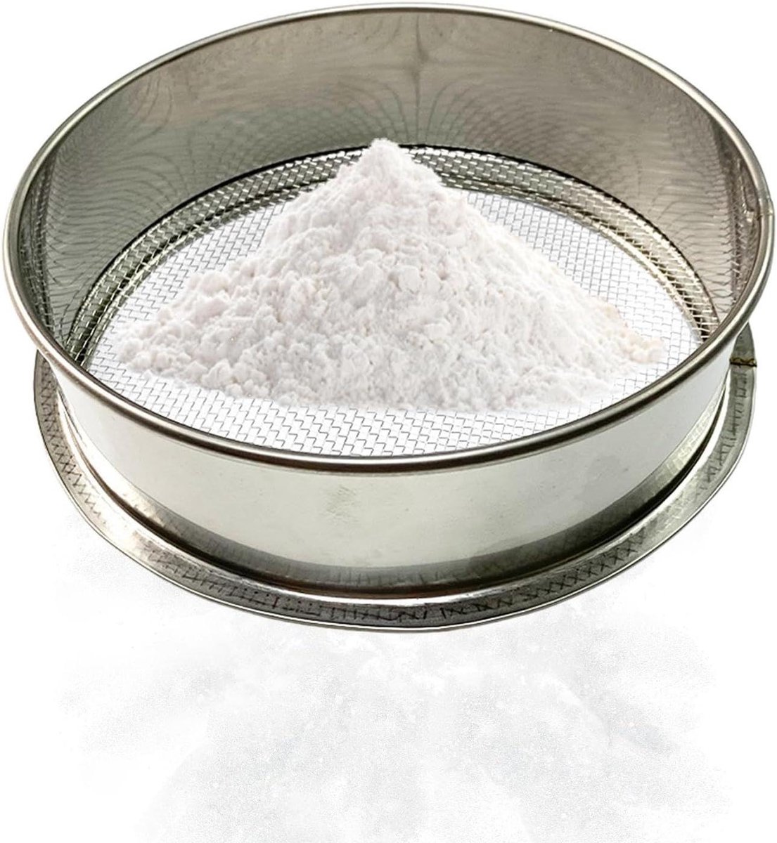 Tuinzeef Metaal - Zandzeef Compostzeef - Grond Zand Zeven - Robuust Metalen Gaas - 30 cm Diameter - Zilver