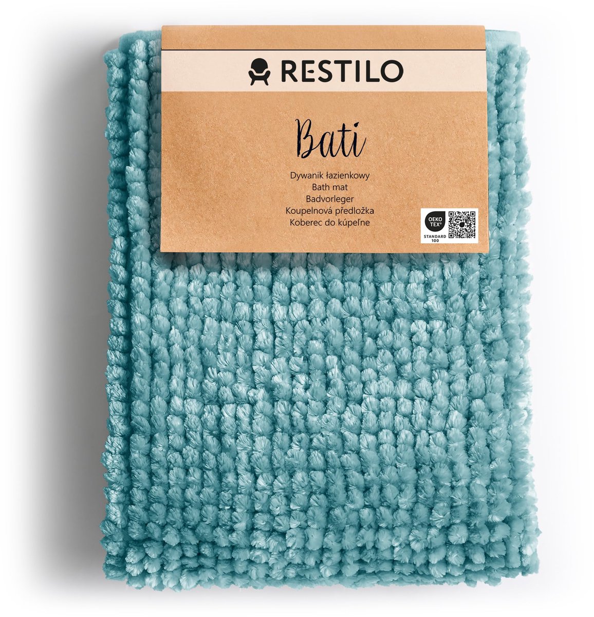 SnelShoppen - Badmat 50 x 70 cm Extra Zacht Waterabsorberend Antislip Badkamertapijt Turquoise Bati voor Badkamer of Douche