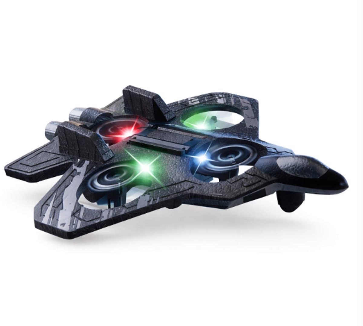 Wonky Air SkyCopter - Stoere RC Drone voor Beginners en Gevorderden - 2 Accu's - 360° Flip - LED Verlichting - 2.4GHz - Zwart - Perfect Tiener Cadeau / Luxe Verjaardagskado -