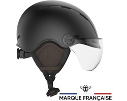 SnelShoppen - CASR Style Stedelijke Lifestylehelm voor Fiets en Elektrische Step - Transparant Vizier, Afneembare Oorbeschermers - Optimale Comfort vo