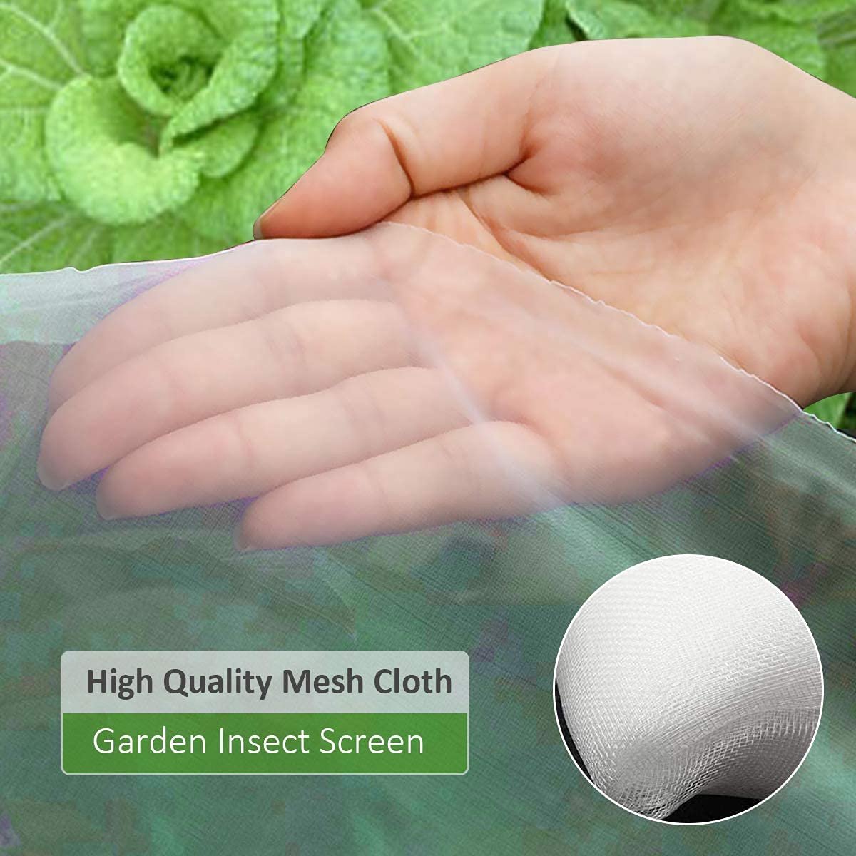 SnelShoppen - 3 m x 4 m Insecten Net voor Tuin, Fijnmazig Beschermend Net voor Groenten en Planten, Tuinnetten van Fleece, Ideaal voor Tuinieren en Be