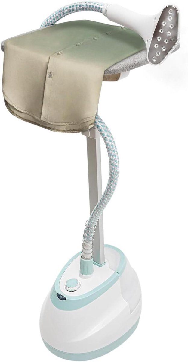 Stoomstrijkijzer met plank - Stoomstrijkapparaat kleding - Kreukvrije kleding - 2-in-1 strijken - 1.6 Liter - Wit