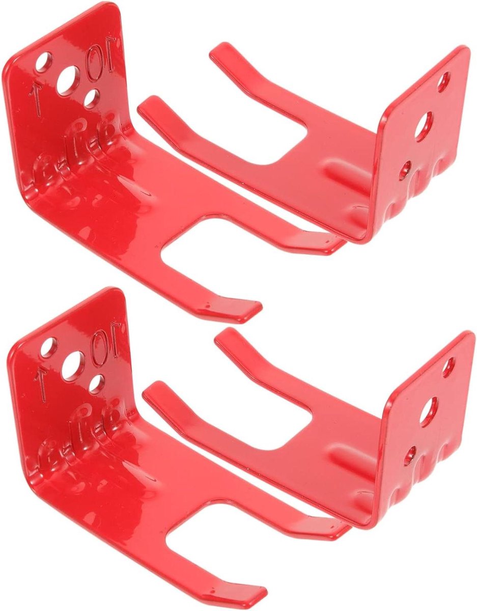 Brandblusser Beugel - Brandblusserhouder Wandmontage - Veiligheid Thuis - Robuust IJzeren Materiaal - 9 x 5 x 4.3 cm - Rood