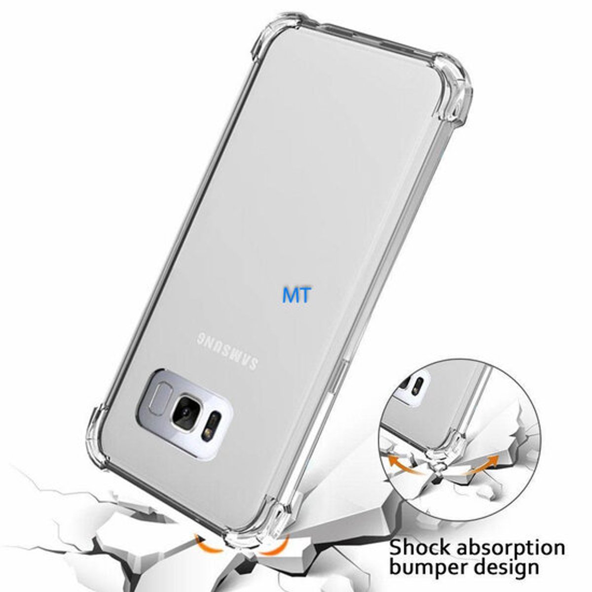 GREEN ON Anti Burst Case geschikt voor iPhone 15 Pro - Transparant