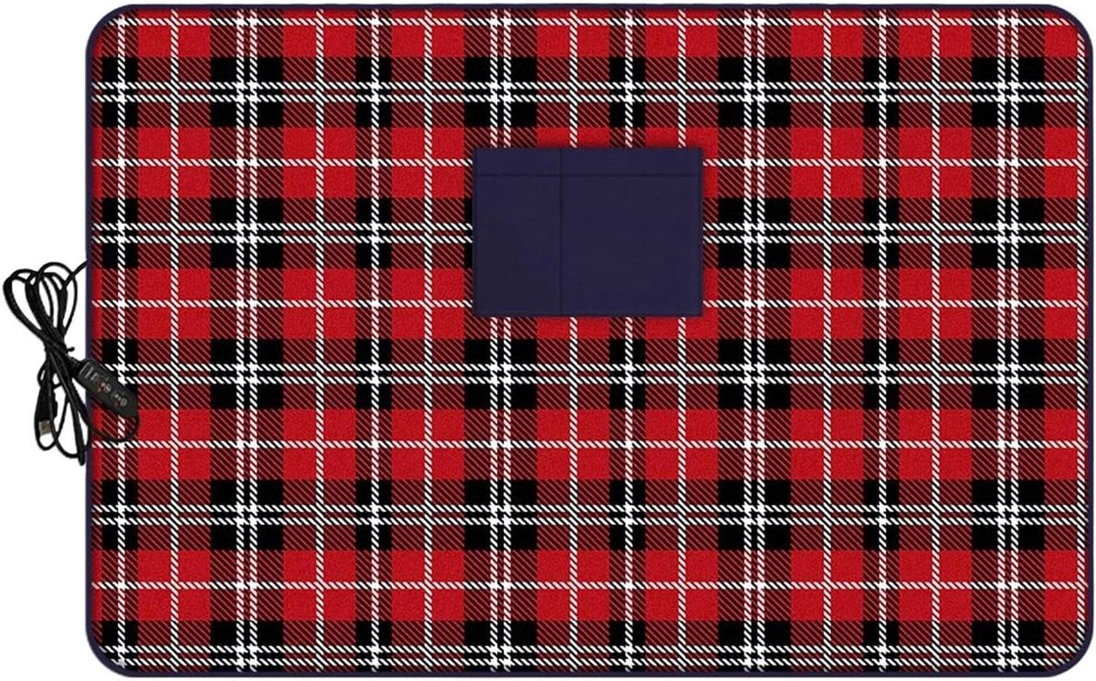 Elektrische Verwarmde Deken - Verwarmde Sjaal Plaid - Warmte en Comfort - USB Geïntegreerd - 88x65 cm - Grijs