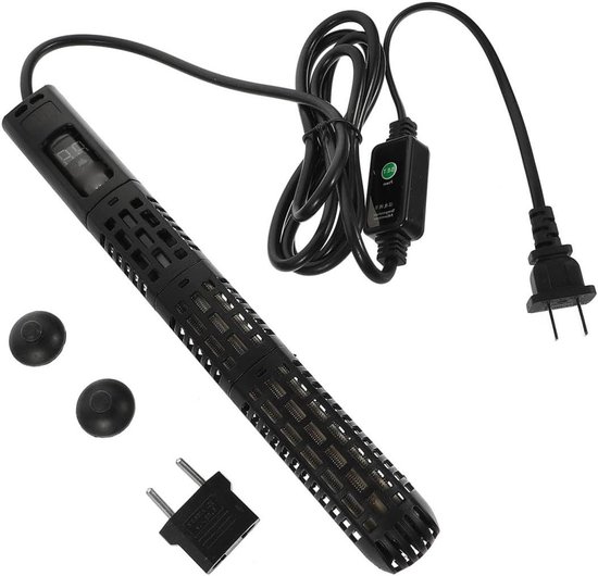 Aquarium Verwarming - Verwarmingsstaaf Aquarium - Stabiele Watertemperatuur - Met Schaalbescherming - 300W 80-120L - Zwart