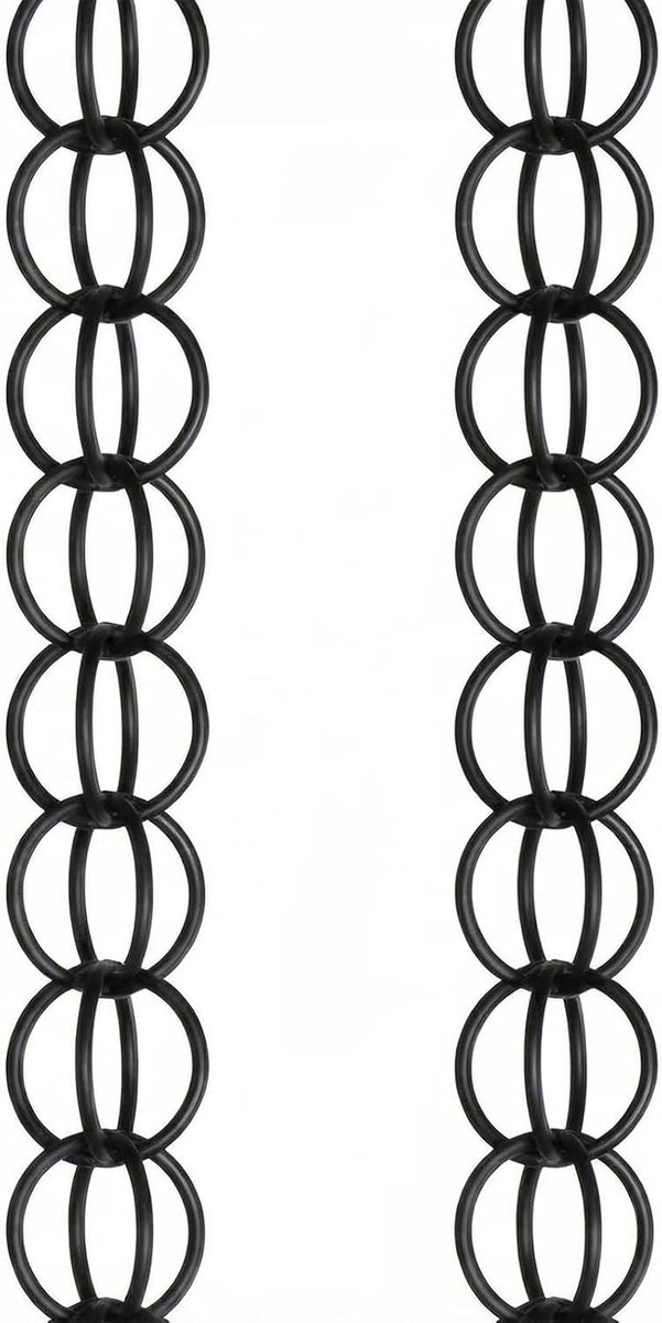 Regenketting - Waterafvoer Ketting - Tuin Decoratie - Aluminiumlegering - 2.6 meter - Zwart