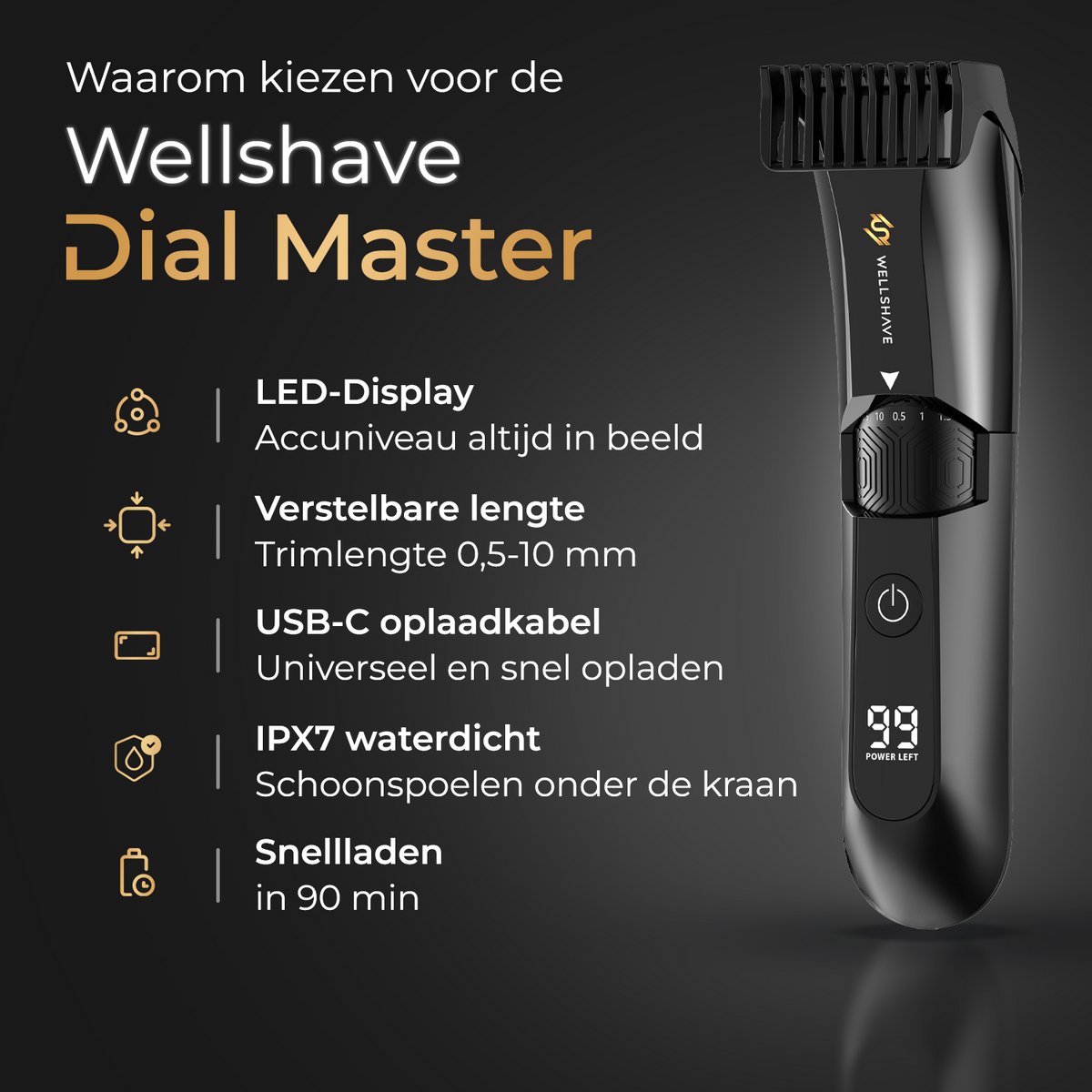 Wellshave Baardtrimmer Dial Master - Baardtrimmer Mannen thumbnail 2
