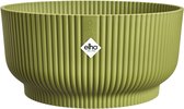 Elho Vibes Fold Bowl 25 - Plantenschaal voor Binnen - 100% Gerecycled Plastic - Ø 24.9 x H 12.1 cm - Varengroen
