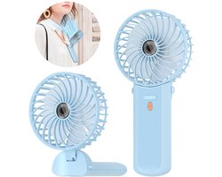 SnelShoppen - Lepwings Mini Draagbare Ventilator USB Oplaadbaar met 4 Snelheden, 5,5–16 Uur Werktijd, 180° Opvouwbare Tafelventilator voor Thuis, Kant