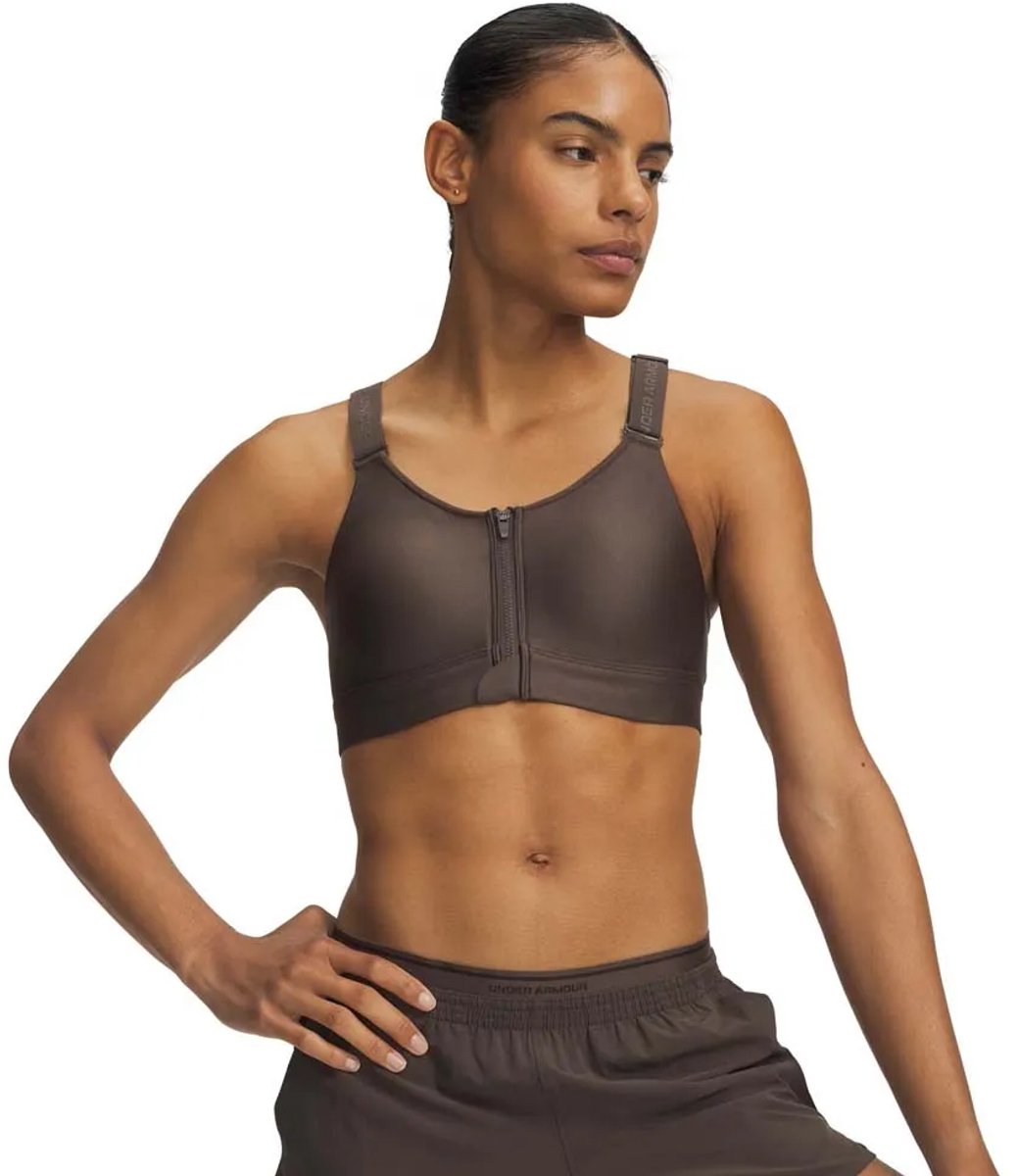 Under Armour Infinity High Zip 2.0 Sportbeha Met Hoge Impact Bruin M / A-C Vrouw