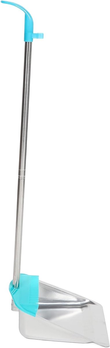 Stoffer Lange Steel - Stofblik Vuilblik - Huishoudelijk Schoonmaken - Verdikt Ontwerp - 85.5 cm - Zilver