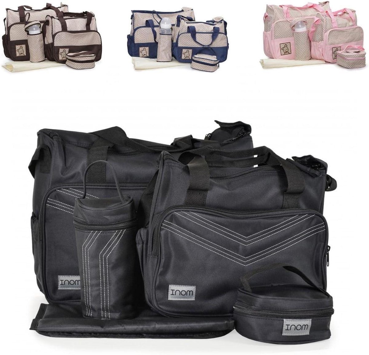 Luiertas Set - Verzorgingstas Baby - Onderweg Luiers Verwisselen - Inclusief Luiermat Koeltas - 16 x 16 x 29 cm