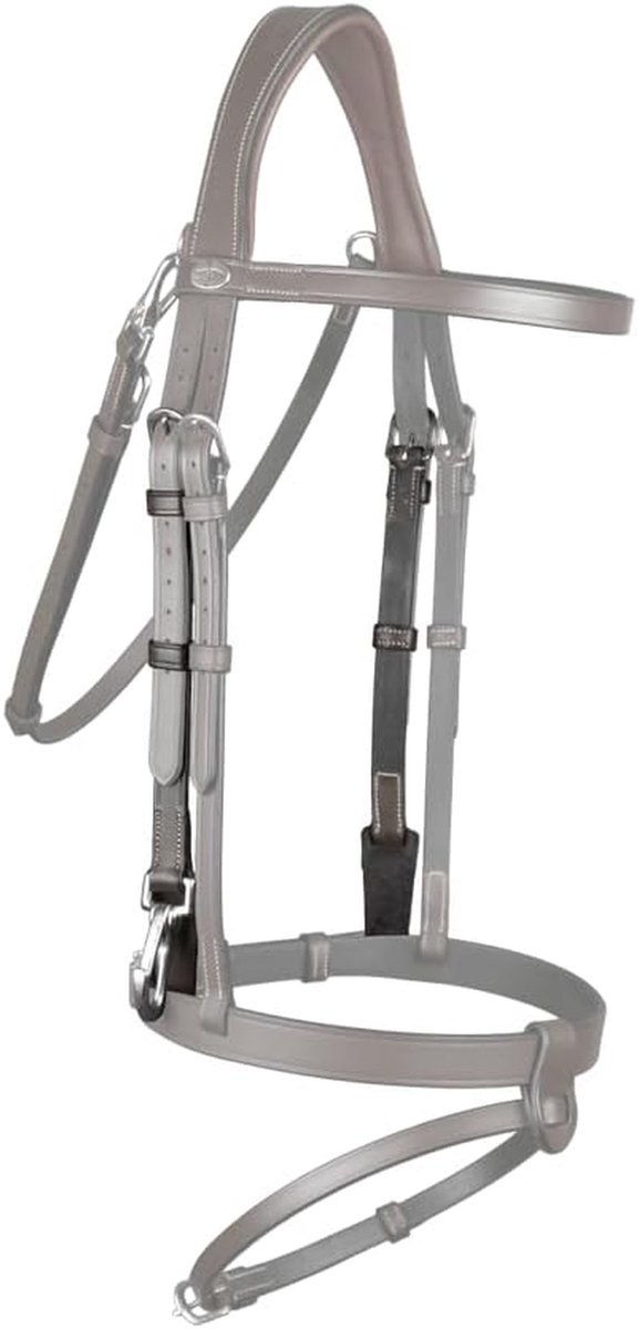 Bakstukken met sluiting - Paardrijbenodigdheden - Paardrijden - Drukknop sluiting - Pony 16 cm - Bruin