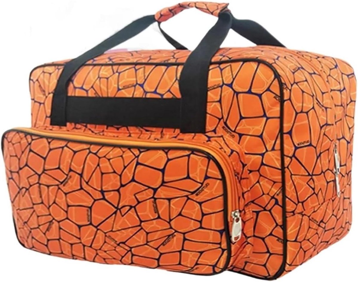 Naaimachinetas - Opbergtas Naaimachine - Naaiprojecten Meenemen - Ruime Opbergruimte - 46 x 23 x 32 cm - Oranje