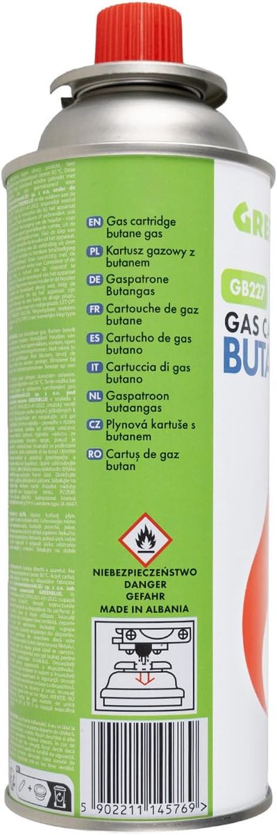 Gaspatroon Butaan - Camping Gas Universeel Gas - Kamperen Koken - EN417 Schroefdraad - 227g - Niet van toepassing — afbeelding 5