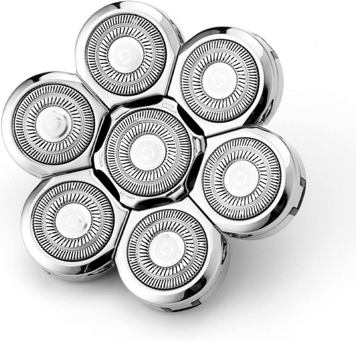 Scheerhoofden Vervanging - Scheerkoppen Scheerapparaat Onderdelen - Efficiënt Scheren - Zelfslijpend Systeem - 6/7 Mesh - Zilver