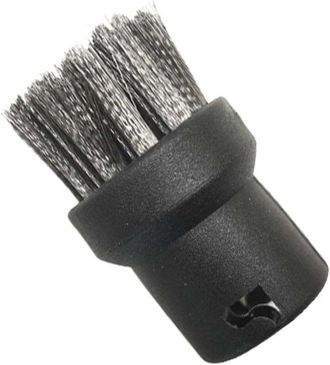 Roestvrijstalen Draadborstels - Stoomreiniger Borstels - Hardnekkig Vuil Verwijderen - Speciaal voor Karcher - 3 stuks - Zilver