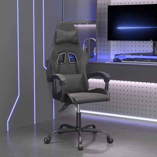 Gaming Stoel - Comfortabele Stoel - Gamen - Verstelbare Rugleuning - 360 Graden Draaibaar - Zwart — afbeelding 2